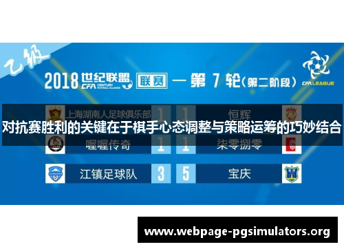 对抗赛胜利的关键在于棋手心态调整与策略运筹的巧妙结合 对抗赛胜利的关键在于棋手心态调整与策略运筹的巧妙结合