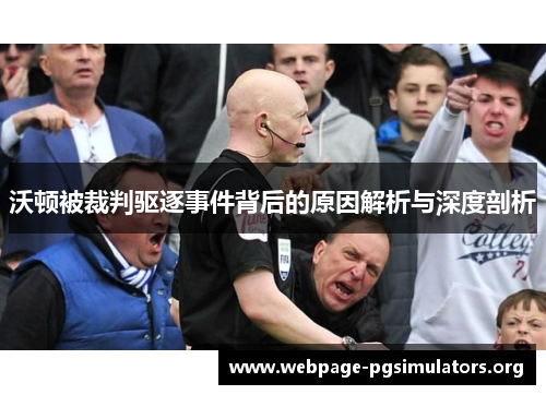 沃顿被裁判驱逐事件背后的原因解析与深度剖析 沃顿被裁判驱逐事件背后的原因解析与深度剖析