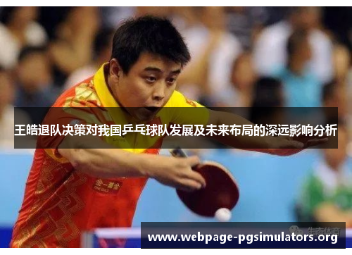 王皓退队决策对我国乒乓球队发展及未来布局的深远影响分析 王皓退队决策对我国乒乓球队发展及未来布局的深远影响分析