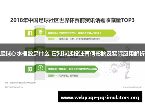 足球心水指数是什么 它对球迷投注有何影响及实际应用解析