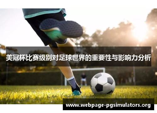 美冠杯比赛级别对足球世界的重要性与影响力分析 美冠杯比赛级别对足球世界的重要性与影响力分析